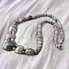 Natural Labradorite Faceted Bib Graduated Beaded Necklaces for Women NJEW-B128-01P-3