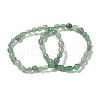 Natural Green Aventurine Beaded Stretch Bracelets BJEW-F414-02A-14-1