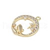 Brass Micro Pave Clear Cubic Zirconia Pendants FIND-B077-02G-01-2