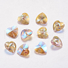 Faceted Glass Rhinestone Charms RGLA-F054-8x8-223PS-1