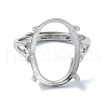 Adjustable 925 Sterling Silver Ring Components STER-K179-21P-2