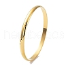 Ion Plating(IP) Fashion Polished 304 Stainless Steel Plain Bangles BJEW-L664-024C-G-01-1