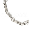 304 Stainless Steel Column & Oval Link Chain Bracelet BJEW-B078-38P-3