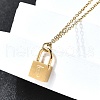 304 Stainless Steel Rolo Chain Pendant Necklaces NJEW-S444-01G-20-4