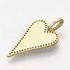 Golden Plated Brass Micro Pave Cubic Zirconia Pendants ZIRC-T012-45G-C-2