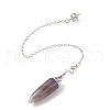 Mixed Gemstone Dowsing Pendulum Pendants G-C051-11P-3