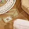 Brass Cubic Zirconia Pendant Necklaces NJEW-H051-01G-02-3