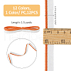 SUPERFINDINGS 12Pcs 12 Colors Polyester Book Headbands OCOR-FH0001-36-2