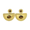 304 Stainless Steel Natural Tiger Eye Boho Stud Earrings EJEW-S244-01G-H-1