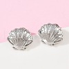 Brass Stud Earrings EJEW-R032-02P-3