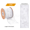Transparent Single Face Chiffon Ribbon for Christmas OCOR-WH0071-008A-2
