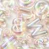 UV Plating Rainbow Iridescent Acrylic Beads OACR-K003-007F-3