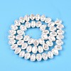 Transparent Spray Painted Glass Beads Strands GLAA-N001-30-3