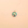 Golden Tone Alloy Enamel Pendants PW-WGF7304-02-1
