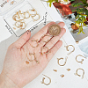 Beebeecraft 20Pcs 304 Stainless Steel Ring Stud Earring Findings STAS-BBC0004-70A-G-3