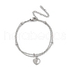 304 Stainless Steel Heart Charm Chain Bracelets BJEW-M097-01A-P-4