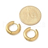 Frosted 304 Stainless Steel Huggie Hoop Earrings for Women EJEW-C096-32F-G-3