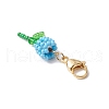 Mother's Day Carnation Glass Seed Beads & Acrylic Dendant ecorations HJEW-MZ00228-05-4