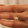 925 Sterling Silver & Natural Freshwater Pearl Ring Pendant Necklaces for Women WW6224-3