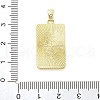 Rack Plating Brass Micro Pave Clear Cubic Zirconia Pendants KK-S371-02G-06-3