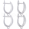 Beebeecraft 10Pcs Brass Hoop Earring Findings KK-BBC0013-88-1
