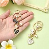 Heart & Bowknot Alloy Enamel Pendant Keychain KEYC-YW00133-01-5