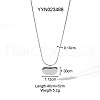 Bean Stainless Steel Pendant Necklaces for Unisex AA3662-2-1