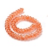 Transparent Glass Beads Strands LAMP-H061-01D-06-3