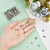 GOMAKERER 100Pcs 5 Styles 201 Stainless Steel Bead Cap Pendant Bails STAS-GO0001-11-3