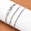 Non-Tarnish 304 Stainless Steel Snake Chain Necklaces NJEW-F195-02A-P-4