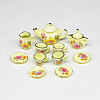 Porcelain Miniature Teapot Cup Set Ornaments PORC-PW0001-053B-1