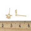 Brass Clear Cubic Zirconia Stud Earrings EJEW-Q014-13G-3