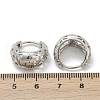 Hollow Triangle Brass Micro Pave Clear Cubic Zirconia Hoop Earring EJEW-M082-12P-3