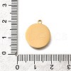 304 Stainless Steel Roman Numbers Flat Round Charms STAS-Q348-24G-2