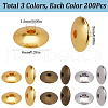 SOFPLATE 600Pcs 3 Colors Tibetan Style Spacer Beads FIND-SP0002-26-2