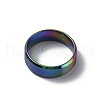 Stainless Steel Wide Band Finger Rings for Women Men RJEW-WH0009-13G-M-2