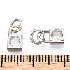 Brass Micro Pave Clear Cubic Zirconia Charms KK-E068-VB225-3
