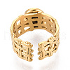 304 Stainless Steel Cuff Ring Components STAS-T066-53G-3