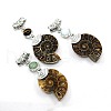 Gemstone Fossil Snail Big Pendants G-F062-M-1