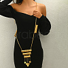 Luxurious Middle Eastern Style Brass & Iron Flower Tassel Backpack Body Chains for Women KS9378-2