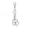 4Pcs Saint Patrick's Day Clover Alloy Pendant Decorations HJEW-JM02790-4