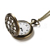 Alloy Glass Pendant Pocket Necklace WACH-S002-09AB-1