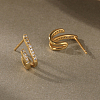 Vintage Elegant U-shaped S925 Sterling Silver Stud Earrings QG9626-1-3
