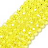Electroplate Transparent Glass Beads Strands EGLA-A035-T8mm-A03-1