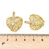Brass Micro Pave Clear Cubic Zirconia Pendants KK-B139-01G-3