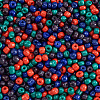 Opaque Glass Round Seed Beads GLAA-TAC0025-07B-08-3