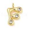 Rack Plating Brass Micro Pave Cubic Zirconia Pendants KK-A200-24G-F-1