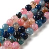 Dyed Natural Multi-Color Agate Beads Strands G-R177-10mm-07-2