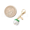 Tomato Glass Seed Beaded Pendant Decorations HJEW-MZ00264-02-3