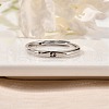 Rhodium Plated 925 Sterling Silver Adjustable Rings RJEW-S397-01P-04-2